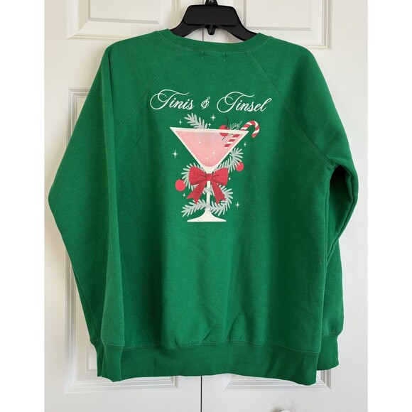 Wildfox Sweatshirt Women's Green Pullover Tinis & Tinsel Designer Fashion M/L/XL - Picture 3 of 8